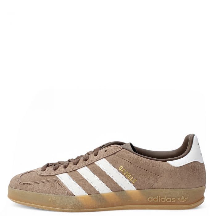 Men's Adidas Gazelle Indoor - Brown and White