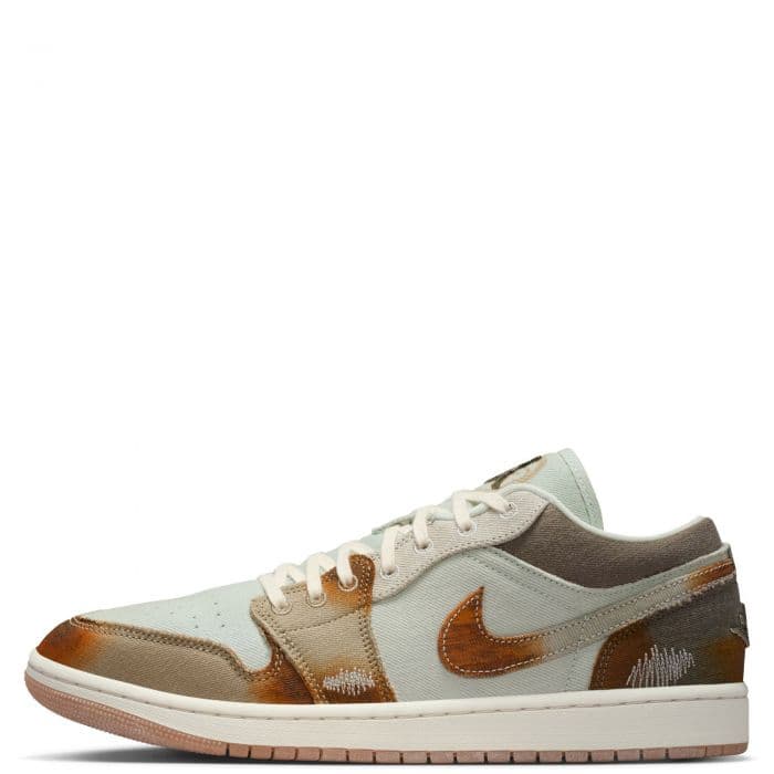 Men's Jordan Air Jordan 1 Low SE - Green and Brown